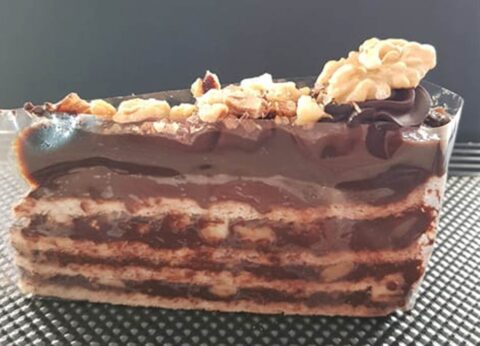 Álomsüti diós csokoládé tortaszelet gluténmentes