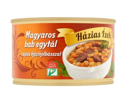 HÁZIAS ÍZEK MAGYAROS BAB EGYTÁL KOLBÁSSZAL 400