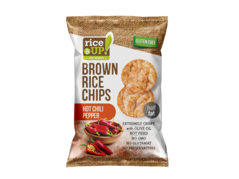 RICE UP GM.CHILIS BARNA RIZS CHIPS 60 G GM