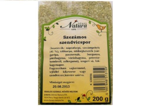 NATURA SZEZÁMOS SZENDVICSPOR 200 G